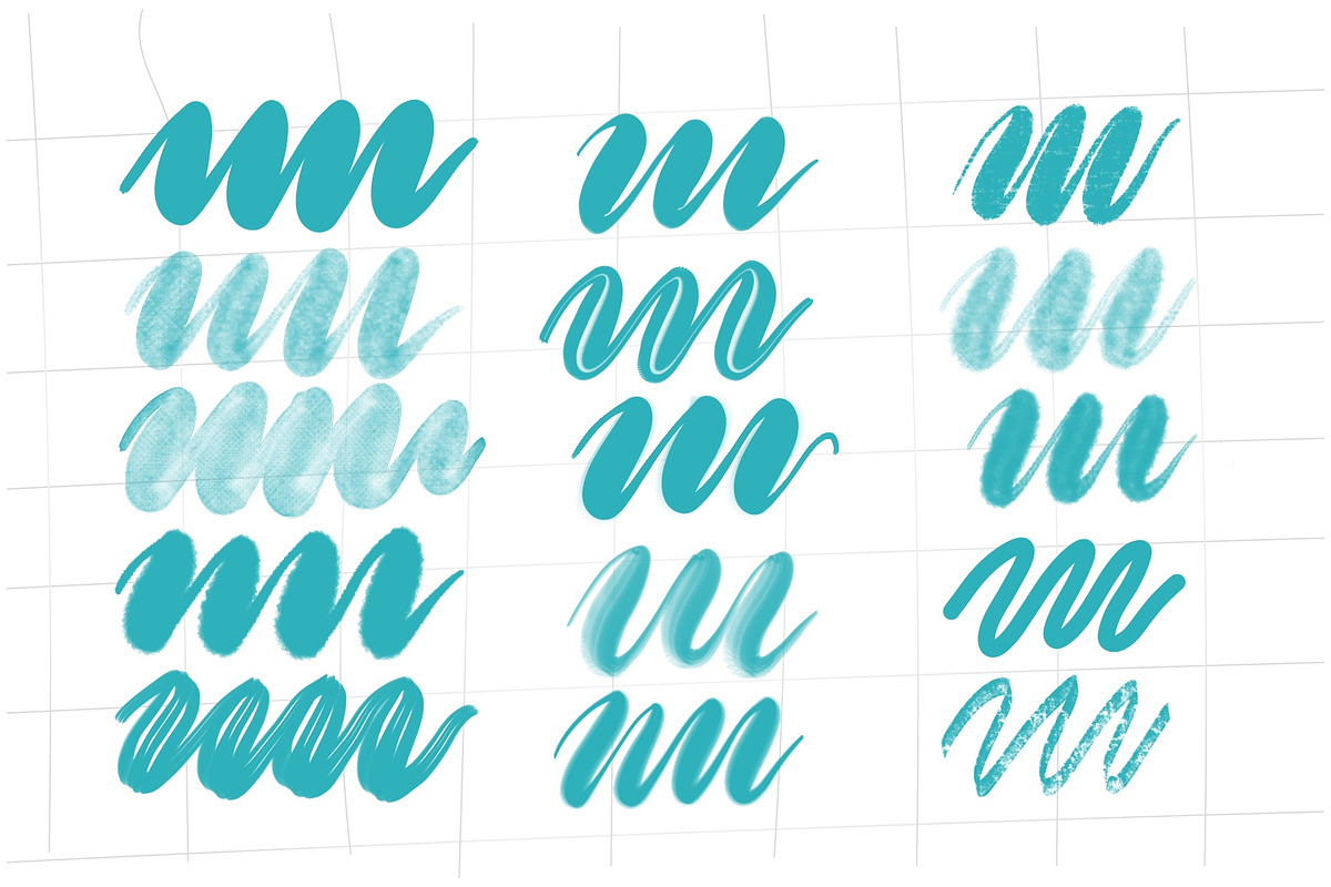 Lettering brushes for Procreate, a Brush Add-On by Let's Art (Photo 2 of 7)