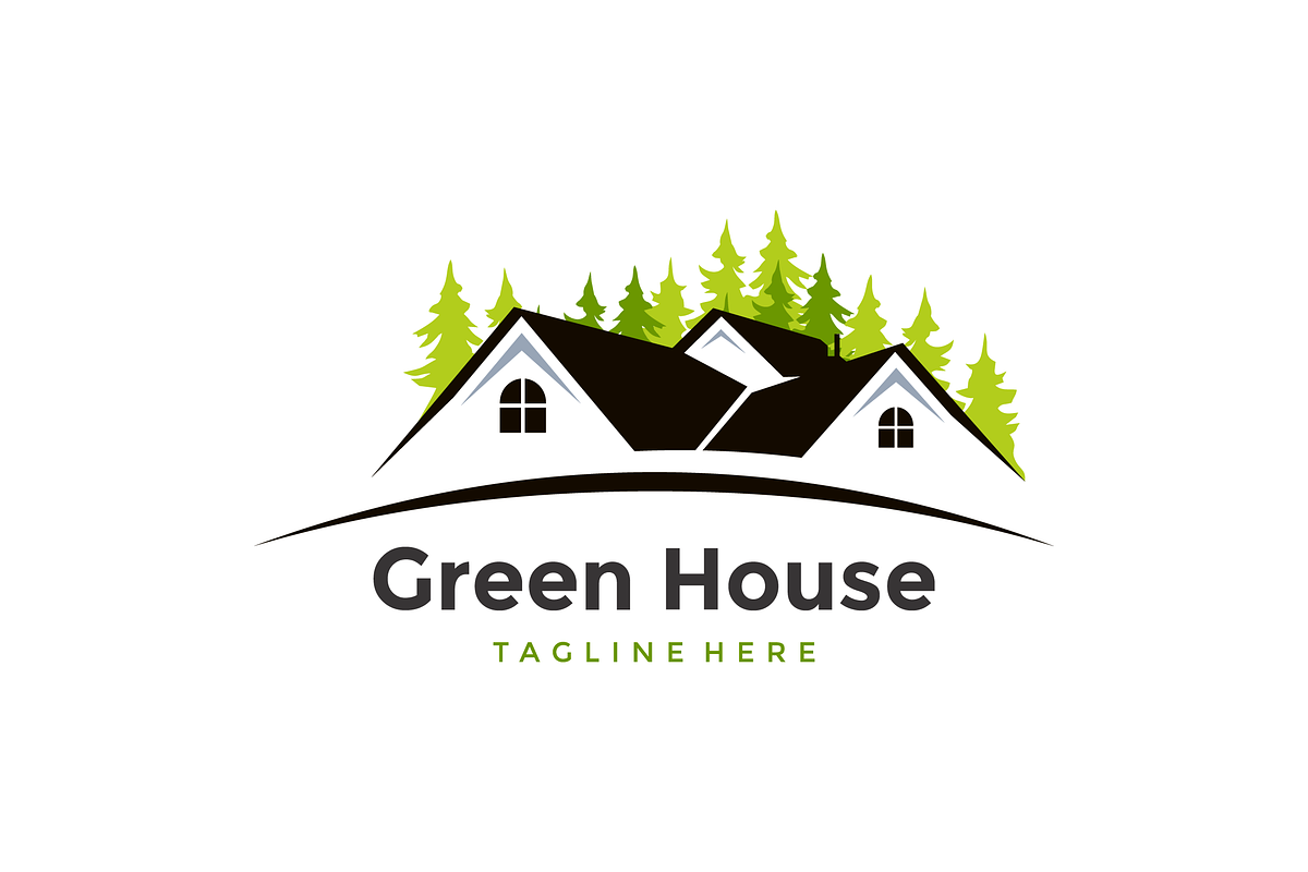 Green House Logo Vector Template, a Branding & Logo Template by majesticlogo