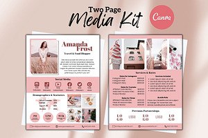 Two Page Media Kit in Pink