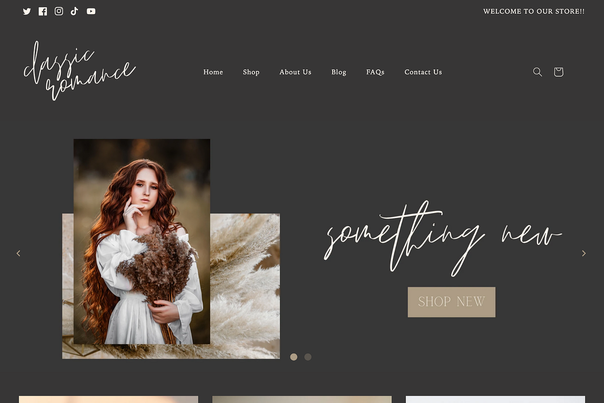 Shopify Template | Classic Romance, a Templates & Theme by Easy Website Themes (Photo 1 of 9)
