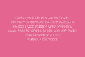 Lovenu Outline - Love & Outline Font