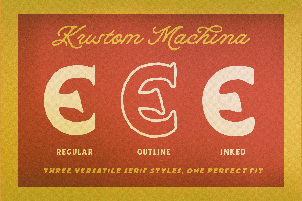 Kustom Machina - Font Duo & Bonus!, a Serif Font by IronbirdCreative (Photo 7 of 10)