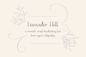 Lavender Hill Handwriting Script