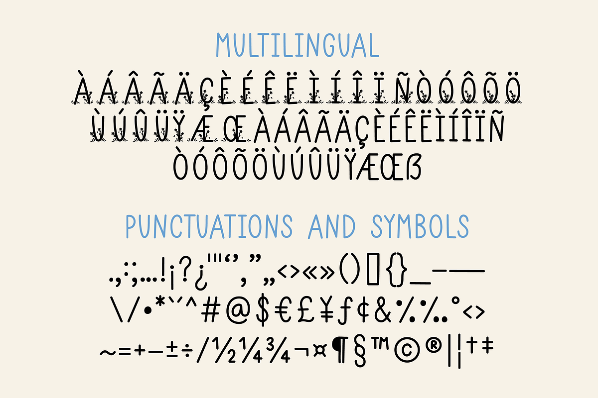 Tiny flowers font, a Sans Serif Font by Nyla.Studio (Photo 8 of 9)