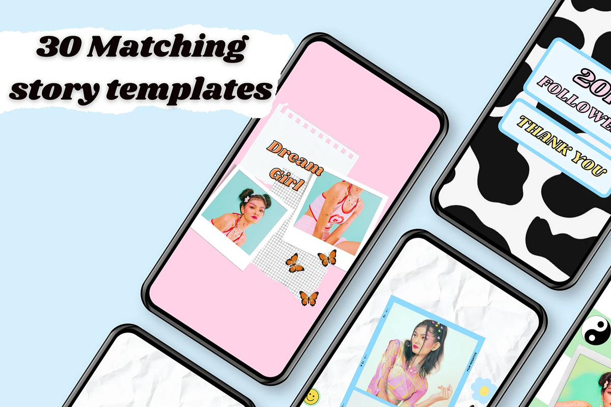 90s & Y2K Aesthetic IG Templates, a Social Media Template by PLANETSEL (Photo 5 of 5)