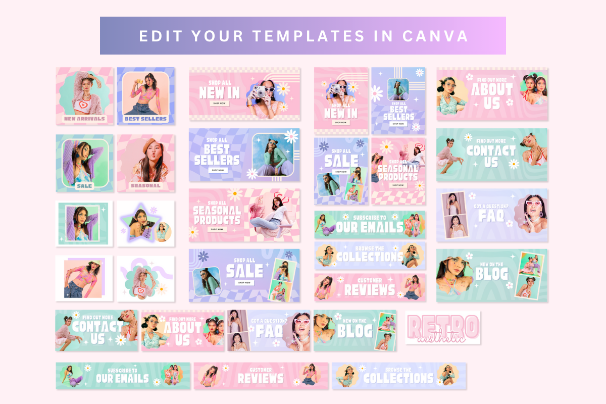 Retro Shopify Store Banners, a Shopify Template by Template Twist Shop (Photo 2 of 5)