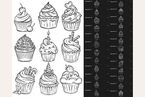 25 Cupcakes Procreate Stamps