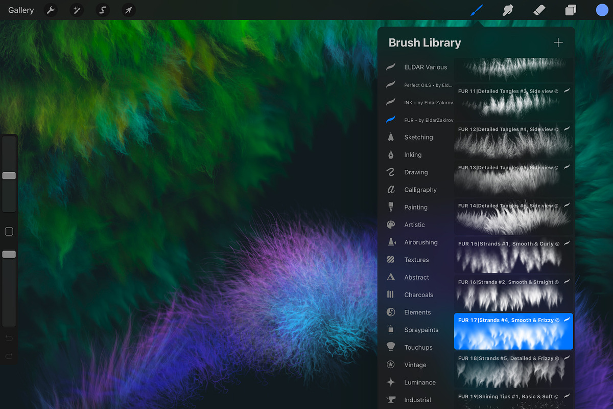 PROCREATE Brush Bundle: $37 not $58, a Brush Add-On by Eldar Zakirov's (Photo 4 of 12)