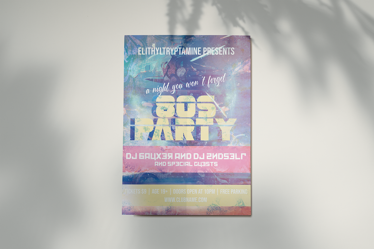 80's Party - Premium Flyer, a Flyer Template by BAUXERdesigns