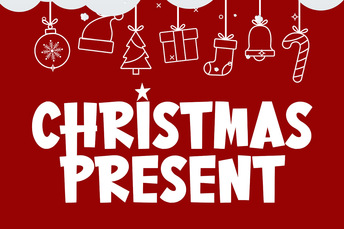 Fulood Display Font Christmas, a Sans Serif Font by Maulana Creative (Photo 5 of 7)