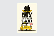 Taxi retro grunge vector poster set., a Transportation Illustration by PoPaShop (Thumbnail 14 of 15)