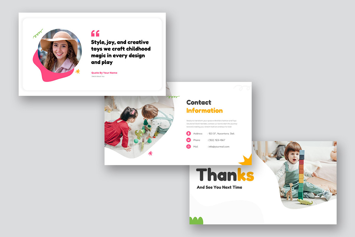 Kifa Kid Fashion & Toys Powerpoint, a Presentation Template by kerismaker (Photo 7 of 10)