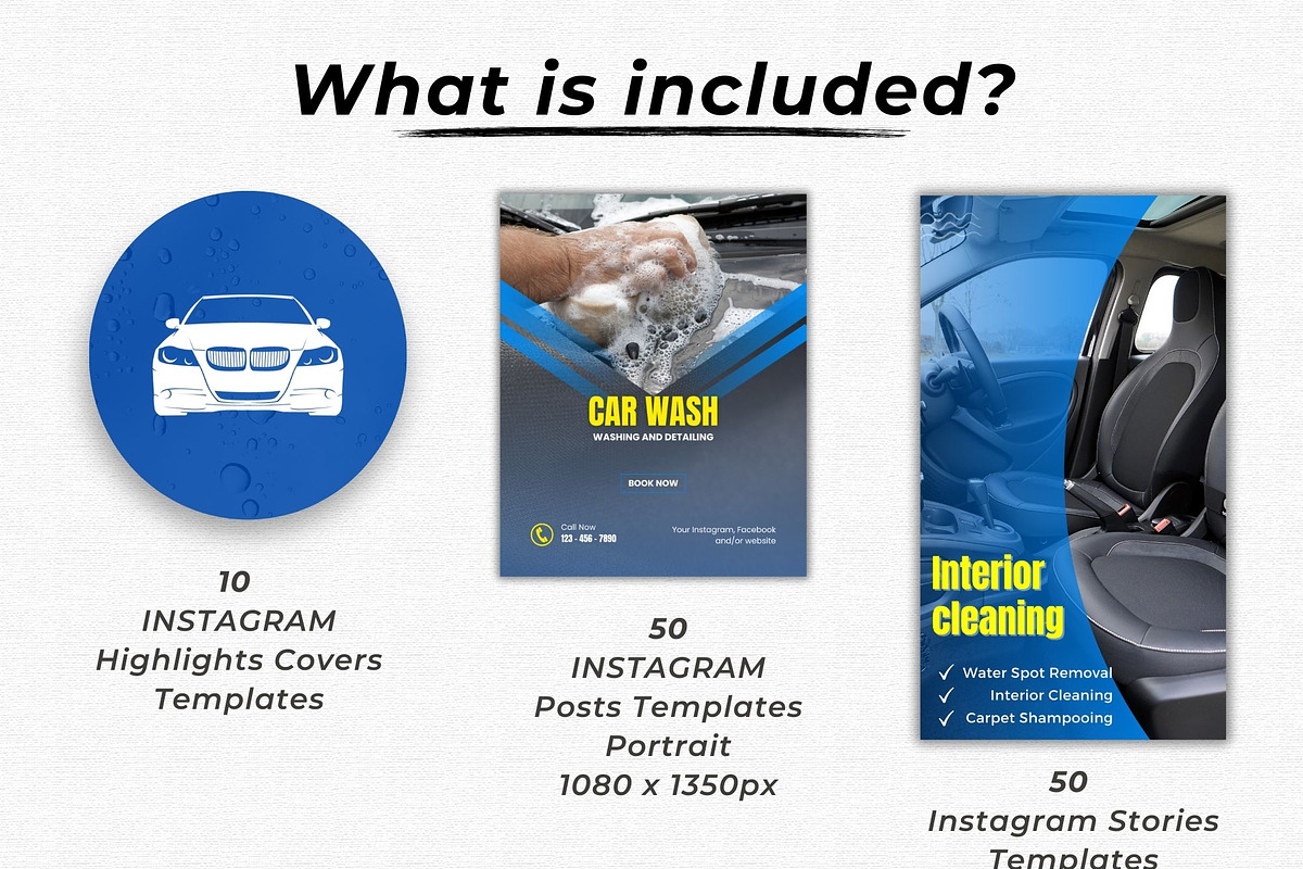 Car Wash Canva Templates Bundle, a Social Media Template by Talipic Designs (Photo 2 of 7)