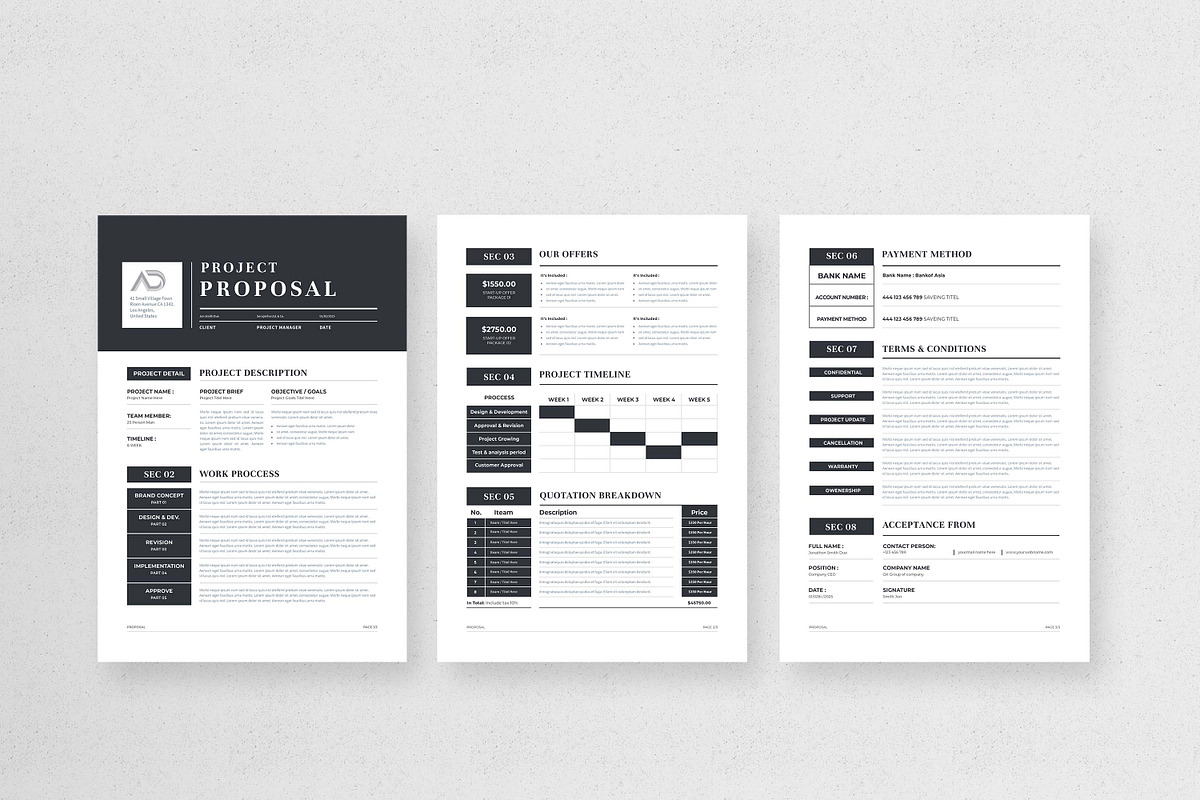 Proposal | MS Word & Indesign, a Stationery Template by design_hut (Photo 2 of 7)