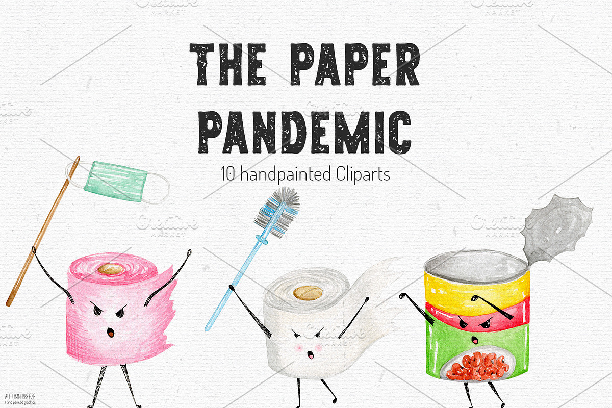 The Paper Pandemic Clipart, an Object Illustration by Autumn Breeze (Photo 2 of 4)