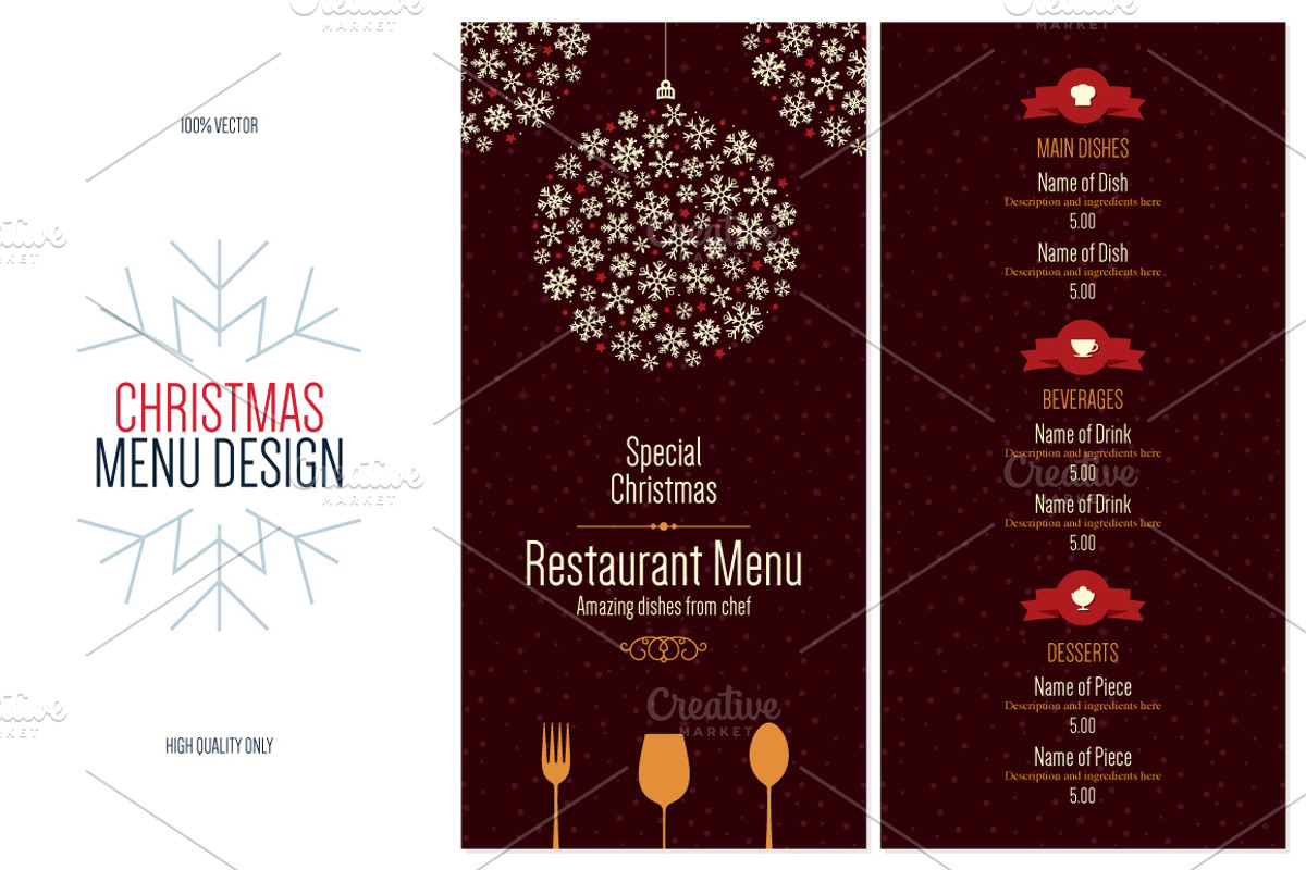 Special Christmas festive menu, a Brochure Template by Restaurant Menu ...