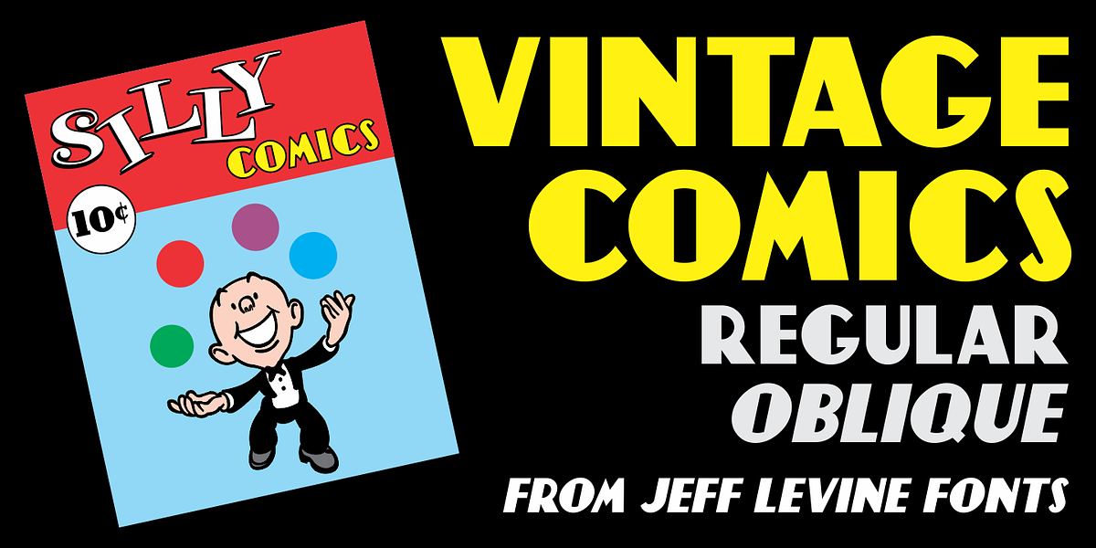 Vintage Comics JNL, a Font by Jeff Levine Fonts (Photo 1 of 5)
