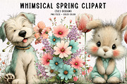 Whimsical Spring Clipart, an Illustration by CreationArt (Thumbnail 1 of 7)