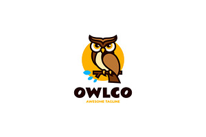 Owlco Simple Mascot Logo, a Branding & Logo Template by Artnivora.Std