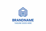 Letter A Home Property Modern Logo, a Branding & Logo Template by Pray Art Design Studio (Thumbnail 1 of 2)