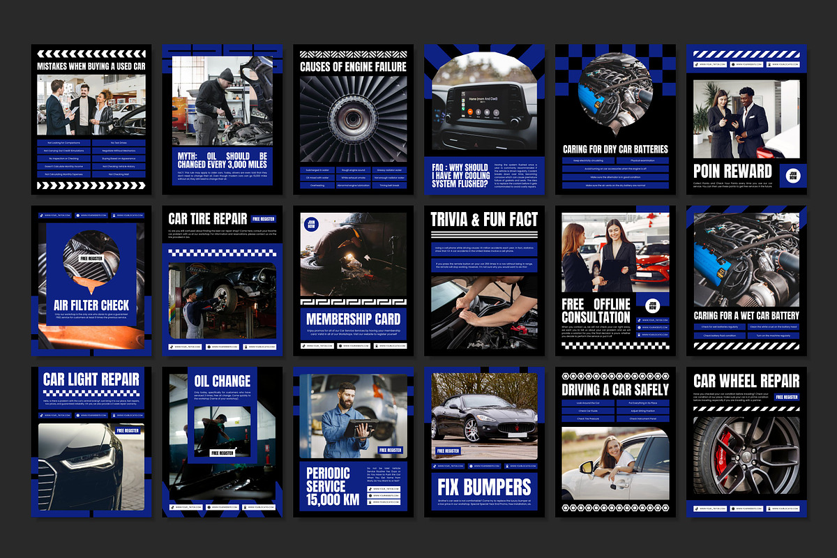 Automotive Blue Template, a Social Media Template by Kalubuak (Photo 5 of 10)