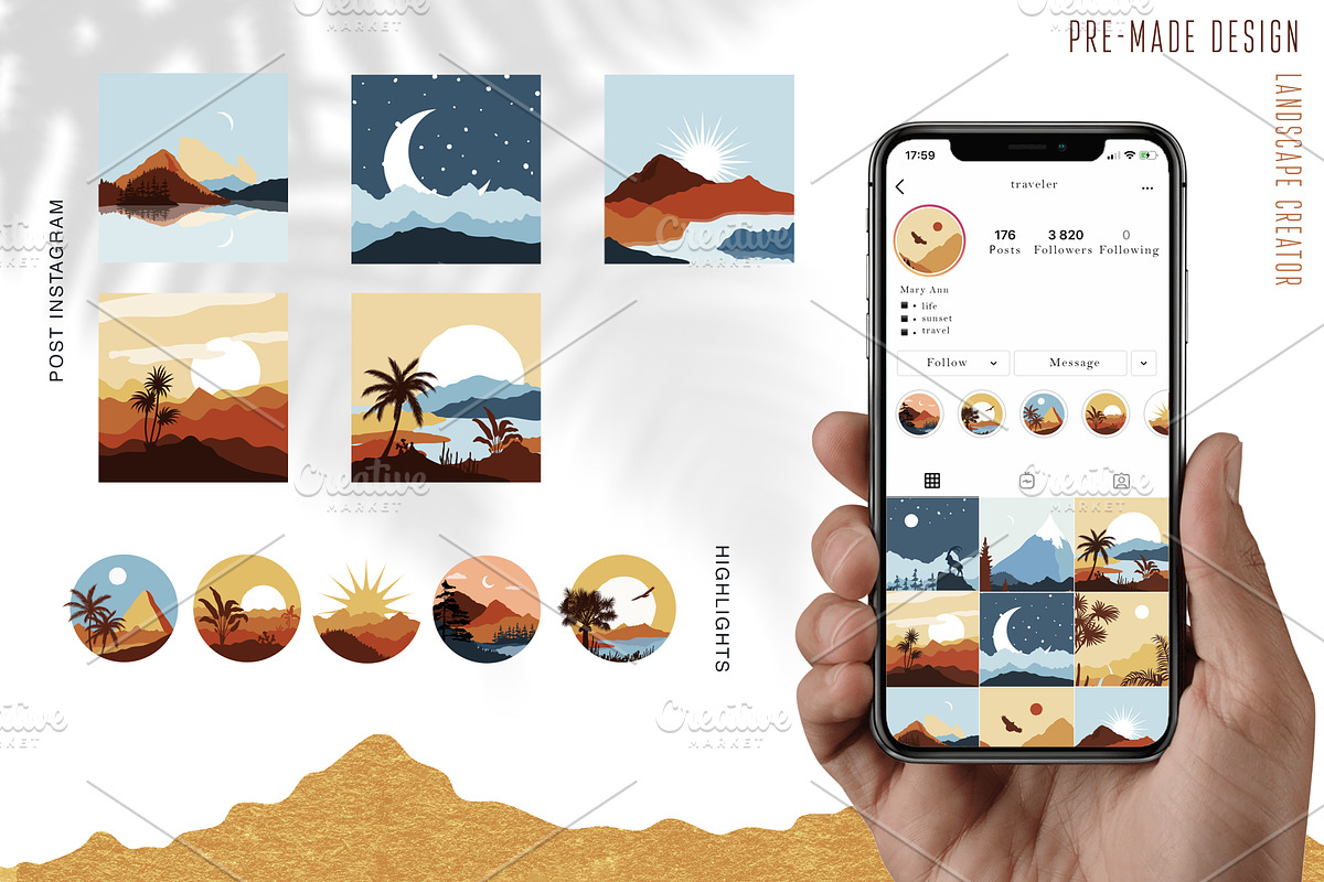 Landscape Creator Kit, an Object Graphic by Polli Deeva (Photo 6 of 13)