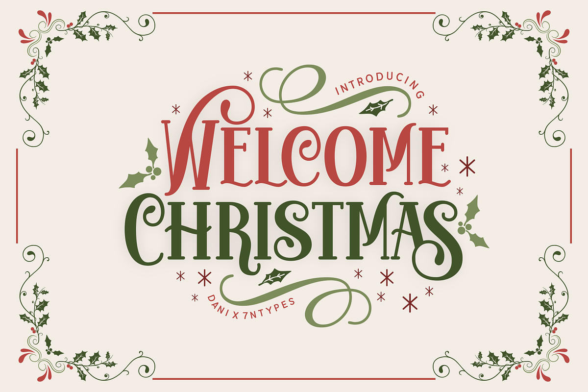 Welcome Christmas Font, a Script Font by Akrinity Digital (Photo 1 of 5)