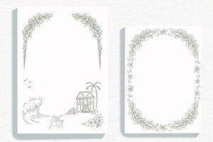 Hawaiian Floral Wedding Clipart