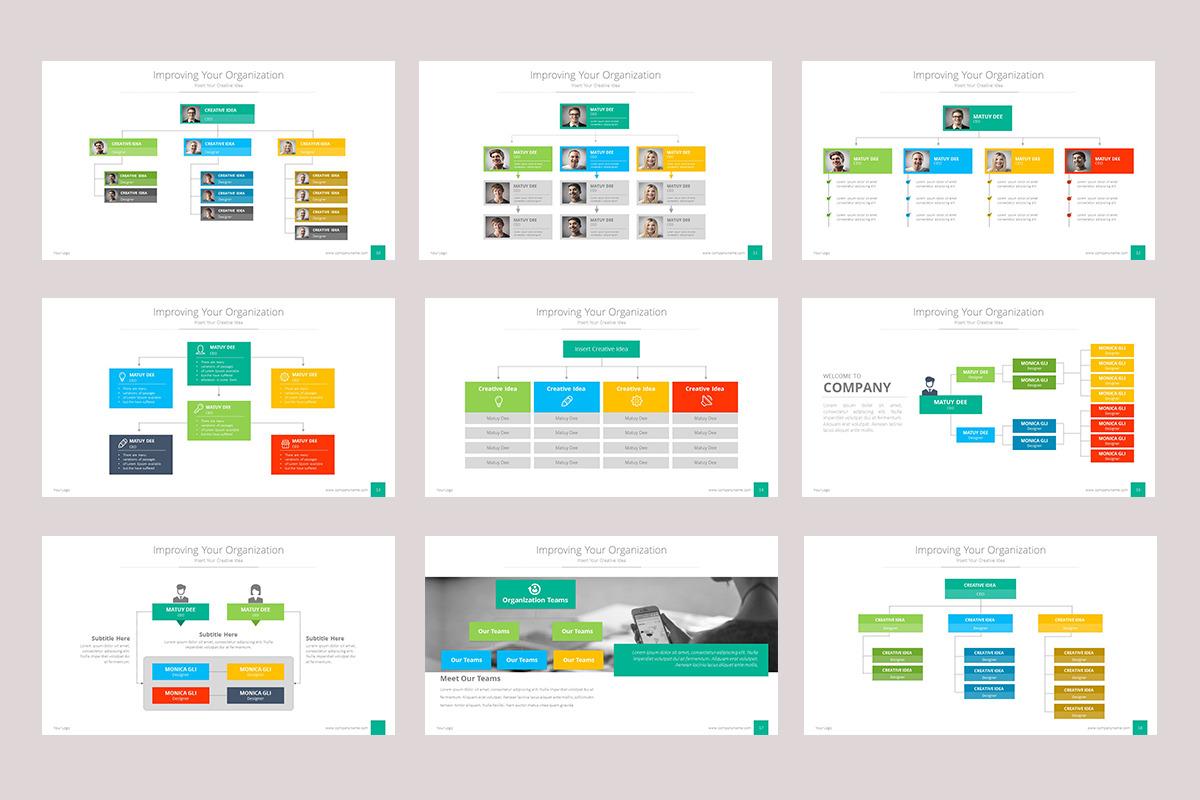 Organizational & Data Chart, a Presentation Template by Stock Shape (Photo 3 of 8)
