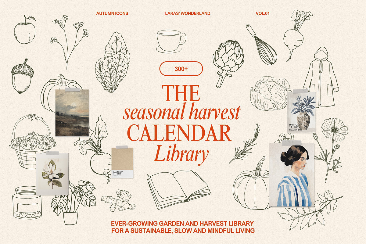 Autumn Icons & Winter Print Studio, a Decorative Illustration by Laras Wonderland (Photo 1 of 11)