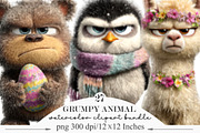 Whimsical Easter Grumpy Animal, an Illustration by Designking (Thumbnail 1 of 5)