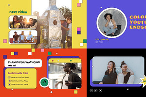 Colorful Media Endscreens for FCPX, a Templates & Theme by 2dfx