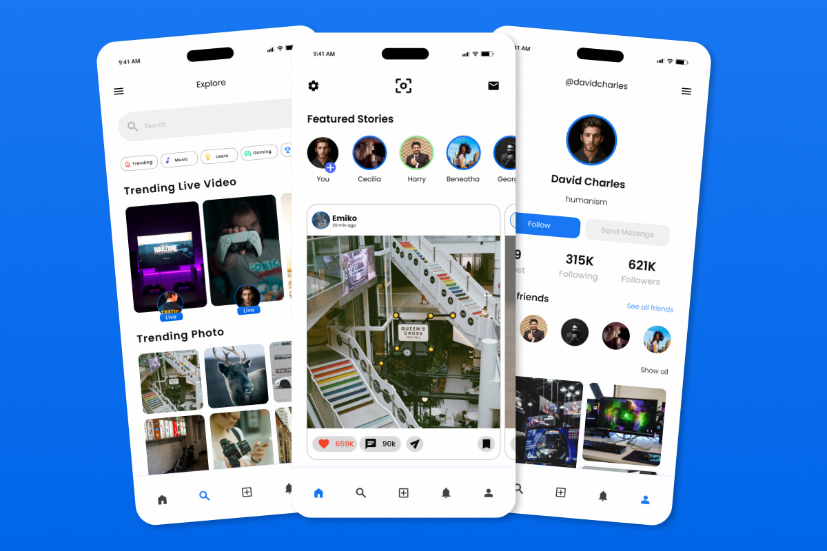 Stream Klick - Social Media Mobile A, an App Template by trabaskriya (Photo 4 of 5)