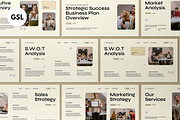 Cream Business Plan Google Slide, a Presentation Template by graphicook (Thumbnail 1 of 10)