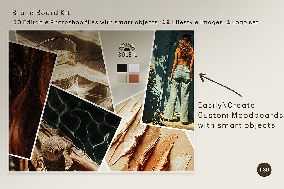 Soleil Branding Board Kit + Logo, a Branding & Logo Template by CC CREATIVE CO (Photo 6 of 9)