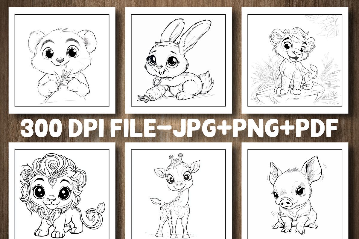 Cute Baby Animals Coloring Pages, an Animal Illustration by Design Station (Photo 2 of 5)