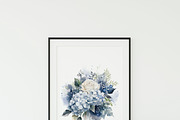 Dusty blue flowers winter clipart PN, an Object Graphic by MyLittleMeow (Thumbnail 8 of 8)
