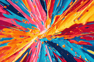 Colorful paint explosion, an Abstract Photo by AlyaAnd