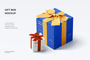 High Quality Gift Box Mockup, a Packaging Mockup by zpackcreative (Thumbnail 1 of 8)