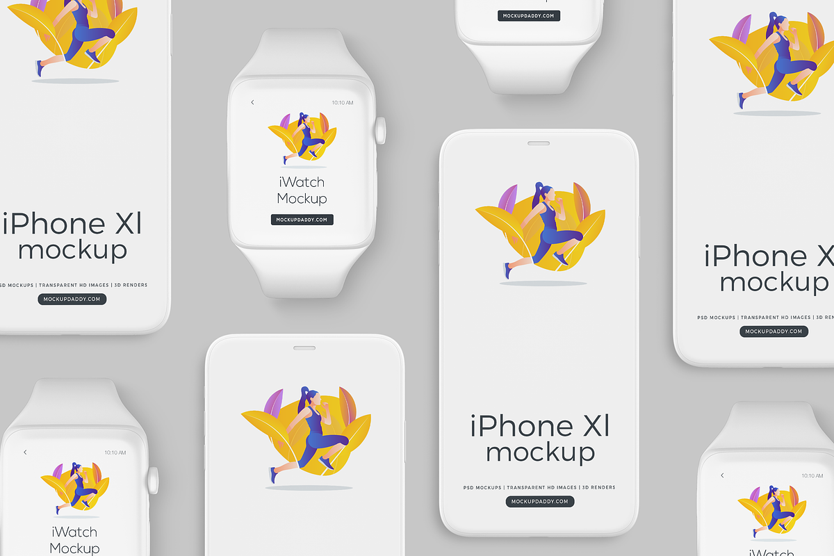 Clay Responsive Devices Mockups, an iPhone Mockup by Mockupdaddy (Photo 25 of 53)
