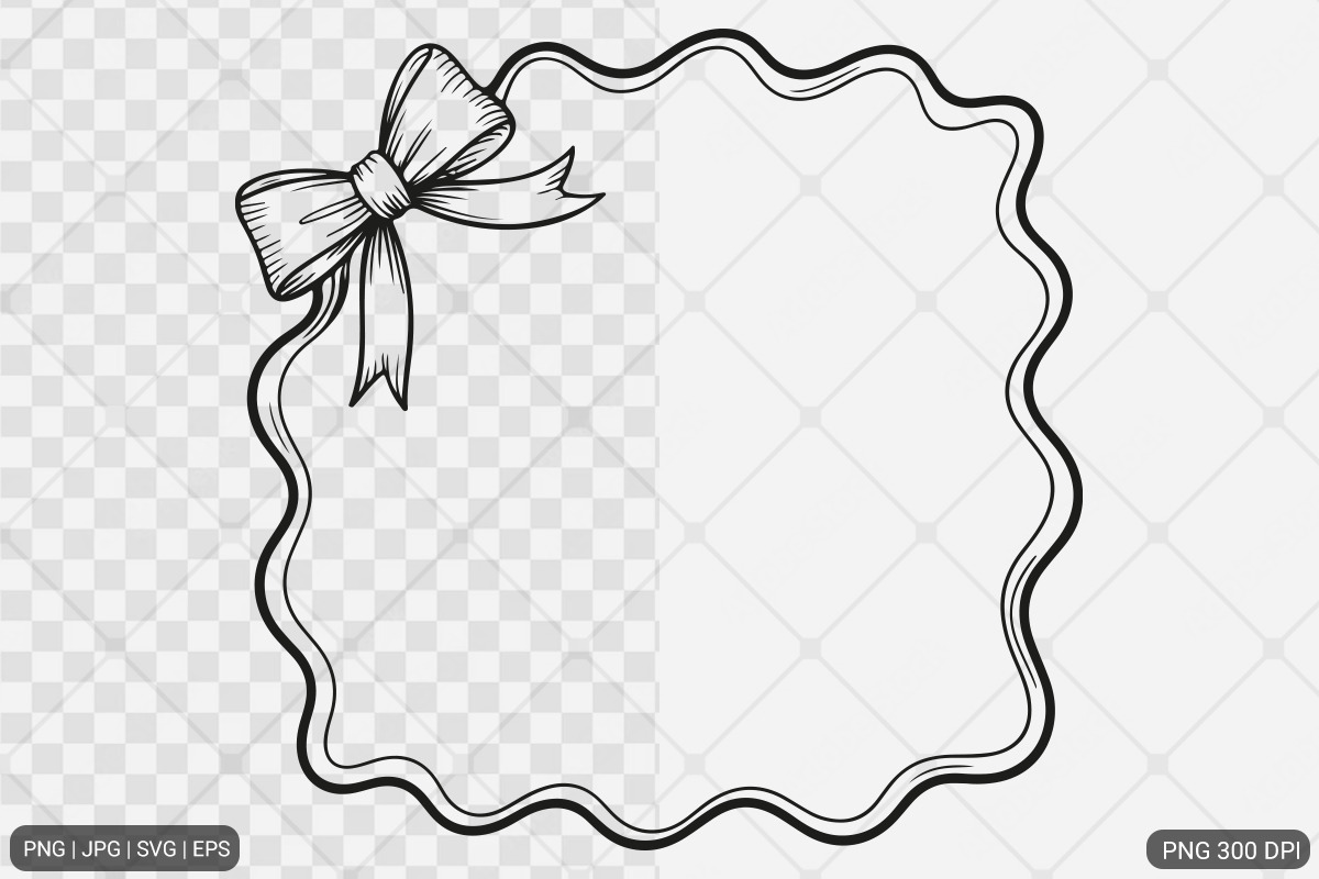 Bow Frame SVG PNG Bundle, an Illustration by Actual Pixel (Photo 19 of 19)