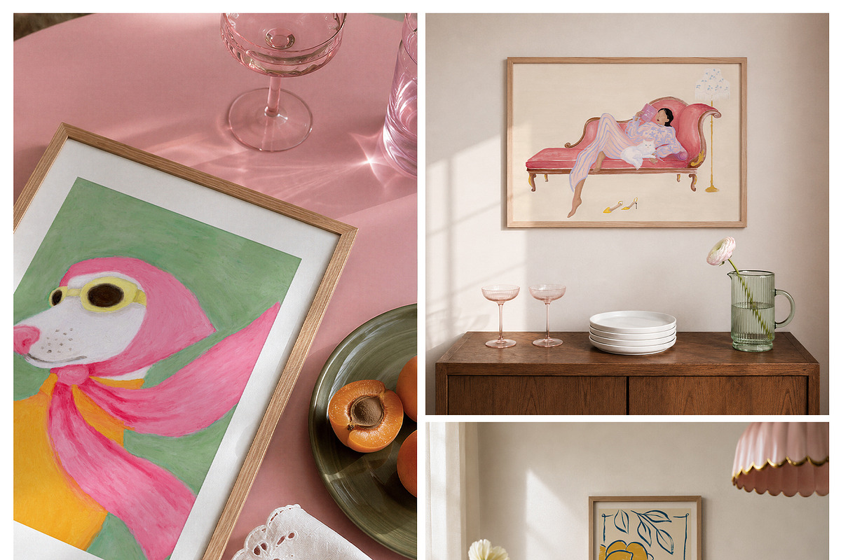 Blush Olive Room Frames Mockups, a Household Mockup by Muse Mockups (Photo 18 of 19)