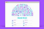 Online Music | 16 Thin Line Icons, an Outline Icon by Alex Blogoodf (Thumbnail 9 of 11)