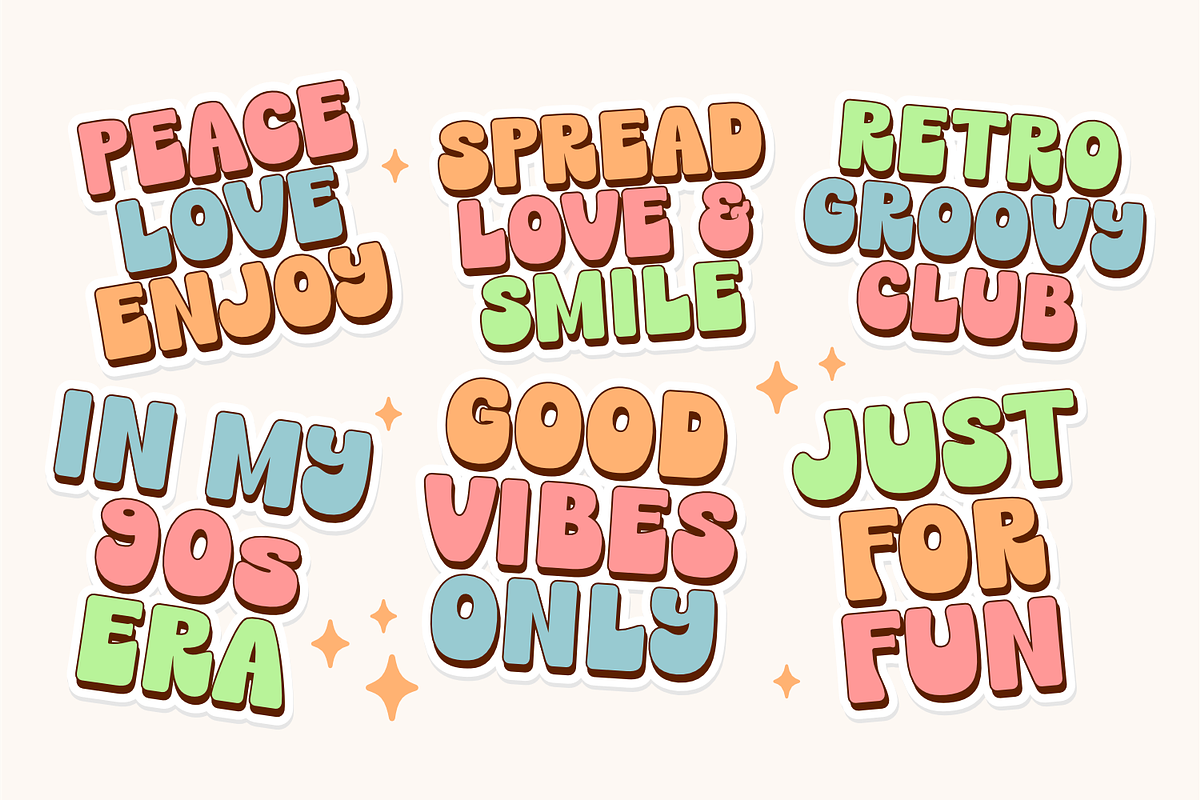 Chunky Angela - Retro Display Font, a Handwritten Font by Keithzo (Photo 3 of 9)