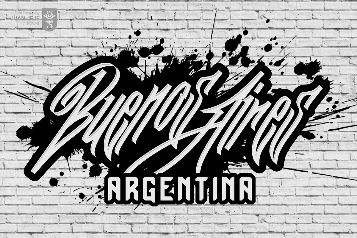 Wall Hunters | Graffiti Tag Fonts UP preview 5
