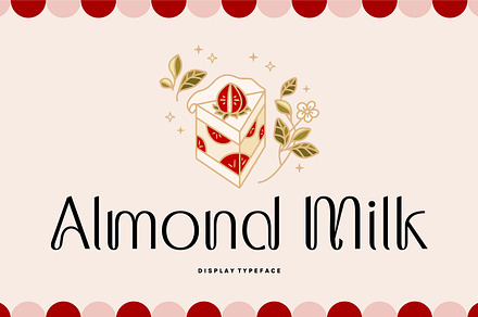 ALMOND MILK - Cute Display Font