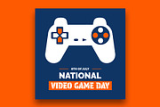 National Video Game Day banner, a Social Media Template by nandinigraphics (Thumbnail 2 of 3)