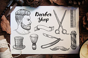 Barber Shop Sketch Set, an Illustration by Epine (Thumbnail 3 of 4)