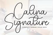 Calina Signature | Script Font, a Handwritten Font by Scratchones (Thumbnail 1 of 8)