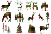 Christmas Buffalo Plaid Deer/Forest, an Animal Illustration by FrankiesDaughtersDesign (Thumbnail 2 of 4)